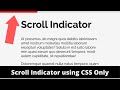 Create Scroll Indicator using CSS Only | Without JavaScript