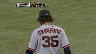 SF@TOR: Crawford makes the play on deflected grounder