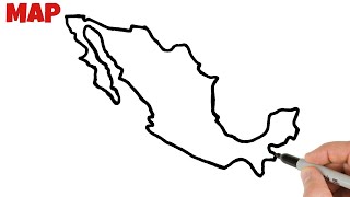 How to Draw Mexico Map | Country Maps Drawing