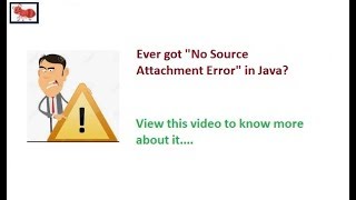 No Source Attachment Error