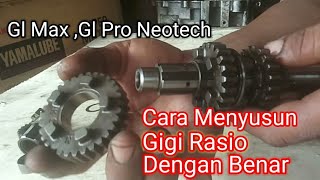 Cara Memasang - Merakit / Penyusunan Gigi Rasio Motor Gl max,Gl Pro Neotech | Detail #sjm otomotif