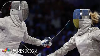 Olga Kharlan leads Ukraine fencing to GOLD in women's team sabre at Paris Olympics | NBC Sports