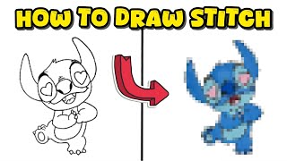 How to Draw Stitch – Valentine’s Day Special Disney Character Drawing