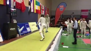 Eurocup Cadet Sabre 2015 - Markus Biedler (GER) vs Ronald Yuan (USA)