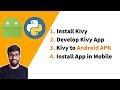 Install Kivy ,Develop Python APP to Android APK