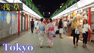 夜の 浅草 の街を散策　（仲見世・六区・地下街など）　　夜景　　（台東区）✨ 3D高音質・イヤホン推奨　　【睡眠用】