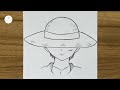 how to draw luffy one piece luffy drawing step by step easy drawing ideas for beginners