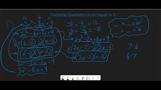 Factoring Quadratics when the \