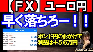 【ＦＸ】ユーロ円　レンジ相場が続いています。現在利益＋５６万円！