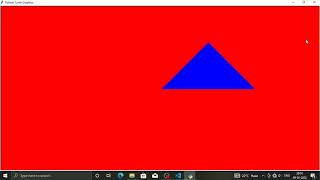 Make Triangle using python\\ turtle graphics\\python