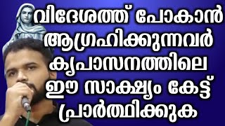 വിദേശത്ത് പോകാൻ ആഗ്രഹിക്കുന്നവർ കൃപാസനത്തിലെ ഈ സാക്ഷ്യം കേട്ട് പ്രാർത്ഥിക്കുക.. | @vimalahridayam