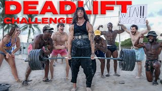 Beat My DEADLIFT Win $200 vs Beach  Gym Bros