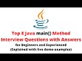 Top 8 Java main() Method Interview Questions with Answers