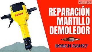 REPARACIÓN DE MARTILLO DEMOLEDOR BOSCH GSH27 / ARMADURA O ROTOR, CAMPOS, PORTA-CARBONES