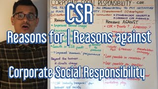 CSR - Reasons For & Against - Corporate Social Responsibility - A Level Business