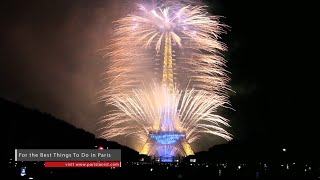 Amazing Fireworks at the Eiffel Tower: 14 Juillet 2014