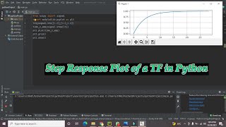 how to plot the step response of a transfer function in python/pycharm