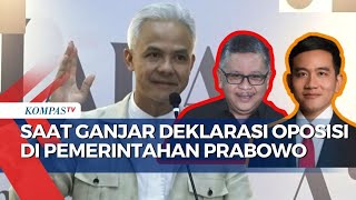 Beda Tanggapan PDIP dan Gibran soal Ganjar Deklarasi Oposisi di Pemerintahan Prabowo