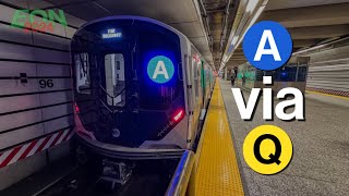 ⁴ᴷ A Trains via the Second Avenue Subway Action (11/9/24)