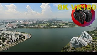 8K VR180 SKYPARK OBSERVATION DECK MARINA BAY SANDS SINGAPORE GARDENS 3D (Travel Videos/ASMR/Music)