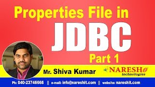 JDBC Tutorials | Properties File Part 1 | Advanced Java | Mr.Shiva Kumar