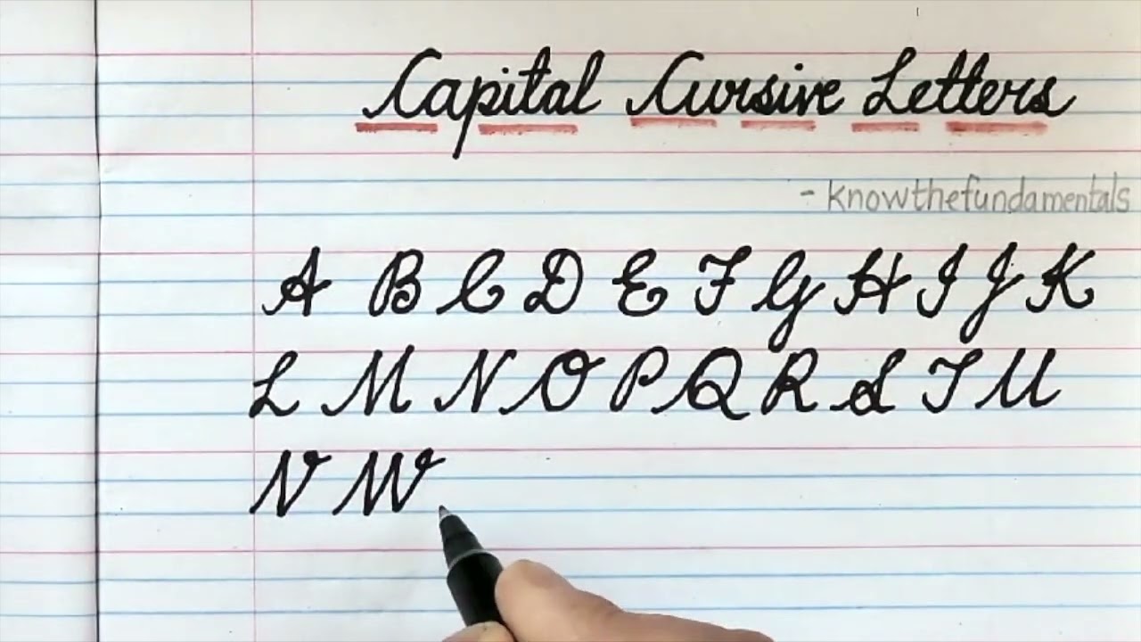 Capital And Lowercase Letters In Cursive Infoupdate Org