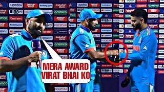 Mohammed Shami give his MAN OF THE MATCH award To Kohli in IND vs NZ Semi Final Match