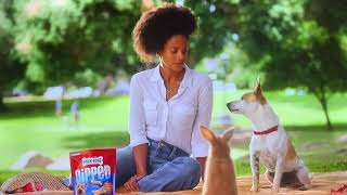 Milk Bone Dipped pet food NEWEST TV commercial—super cute dog and rabbit🐶🐇