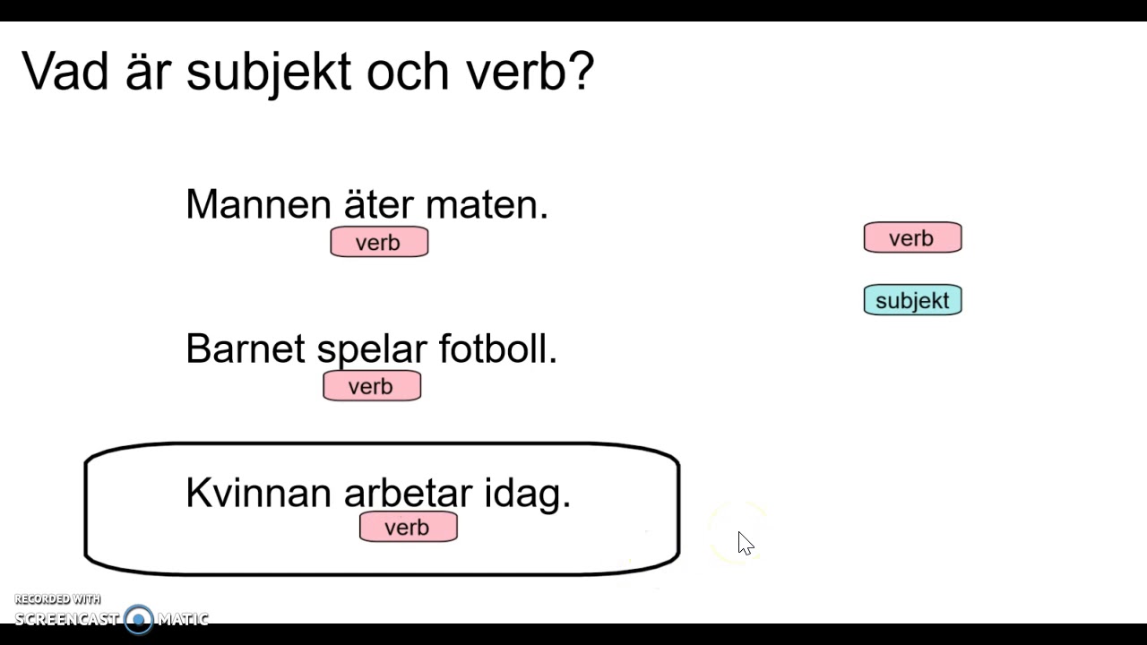 Vad är Subjekt Och Verb? - YouTube