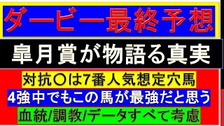 2022年 日本ダービー 最終予想【東京優駿 過去 データ イクイノックス ジオグリフ オニャンコポン ドウデュース キラーアビリティ ダノンベルーガ】