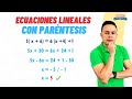 ECUACIONES LINEALES CON PARÉNTESIS Super facil | Para principiantes