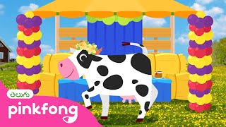 Mrs. Cow🐮| మిసెస్‌ కౌ | ఫామ్‌ యానిమల్స్ | Telugu Rhymes for Children | Pinkfong Telugu