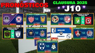 ¿Quién Ganará en la JORNADA 10 de la Liga MX CLAUSURA 2025?