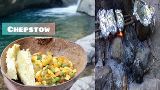 One of many rivers in Portland / Roasting fish and breadfruit with vegan style ackee