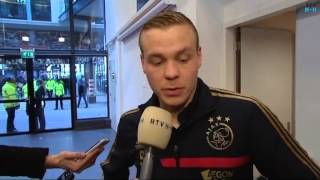 Ajacied Kolbeinn Sigthórsson na de 2-1 winst op Feyenoord