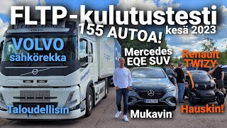 385. FLTP-kulutustesti, kesä 2023, 155 sähköautoa sähkörekasta kääpiösähköautoon!