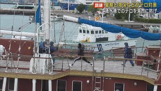 広島サミットを前に清水港で国際テロ対策訓練を実施　観光客船にテロリストが紛れ込んだとの想定