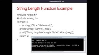 Part 4, string library functions