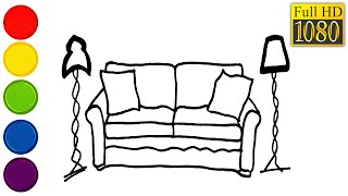 How To Draw A Sofa Step By Step 🛋️ Sofa Drawing Easy