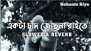 একটা চাঁদ জোছনা রাইতে | Akta Chad Jochona Raite lyrics video #chad #lofi #banglasong