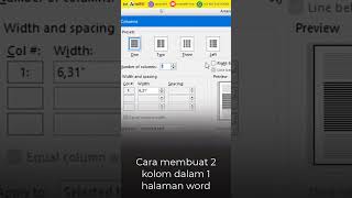 Cara membuat 2 kolom dalam satu halaman di word