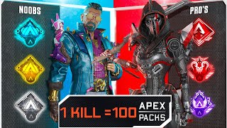 Every Kill = 100 Apex Packs... but with EVERY RANK (Bronze - Pro)