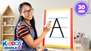 Teaching Kids How to Write The Alphabet Letters A-Z | Learning the Uppercase Letters Handwriting