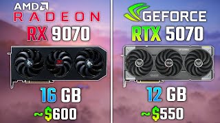 AMD RX 9070 vs RTX 5070 | Test in 6 Game