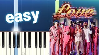 BTS (방탄소년단) 'Boy With Luv feat. Halsey 100% EASY PIANO TUTORIAL