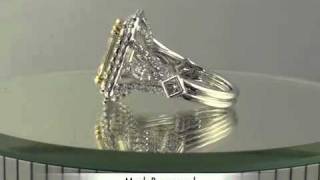 7.37ct Fancy Brownish Yellow Emerald Cut Diamond Engagement Anniversary Ring 5 Carat- Mark Broumand