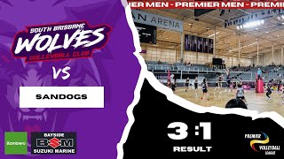 PVL '23 Rd 2 - SOUTH BRISBANE WOLVES PREMIER MEN'S VOLLEYBALL vs SANDOGS