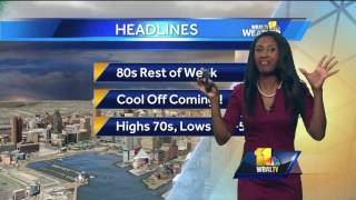 Some clouds, mild on Tuesday
