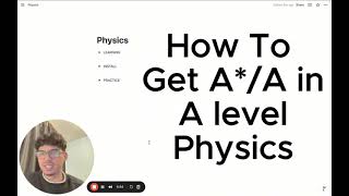 HOW I WENT FROM D TO A*/A IN A LEVEL PHYSICS (Full Guide)