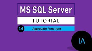 14. AGGREGATE FUNCTION in SQL Server | SQL Server Tutorial